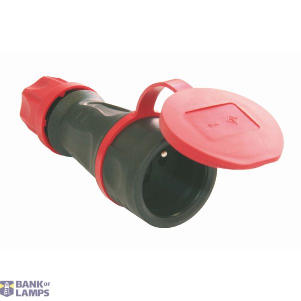 Portable single-phase rubber socket 10/16A 2 P+Z image 1