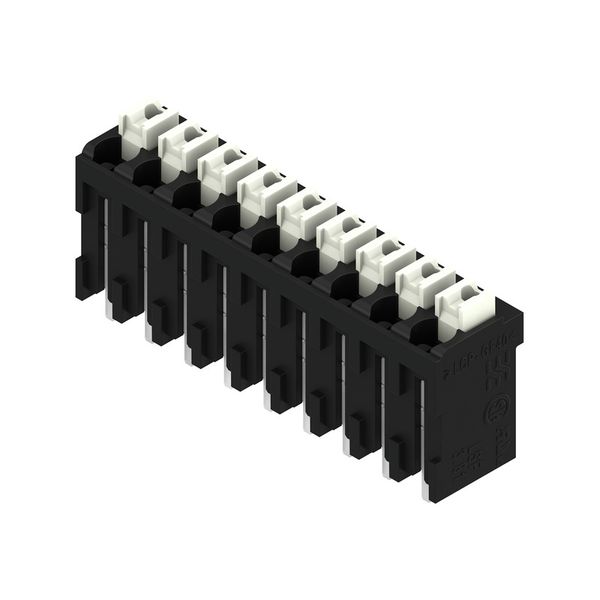 Printed circuit board terminals, 3.81 mm, Number of poles: 9, 180°, Solder pin length (l): 1.5 mm, black, PUSH IN with actuator, Clamping range, max. : 1.5 mm², Tape image 4