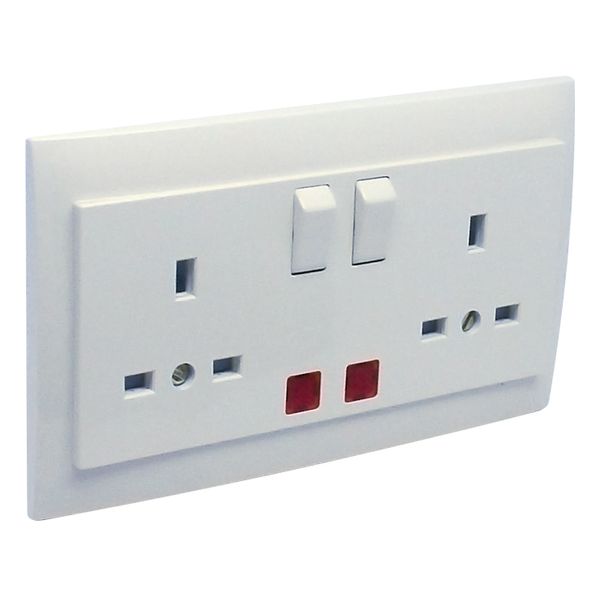 DOUB EARTH SOCK(BRITISH)W/SWITCH & PILOT LAMP image 2