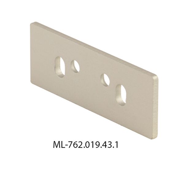 End cap with hole for NS, silver color, 1 pc image 1