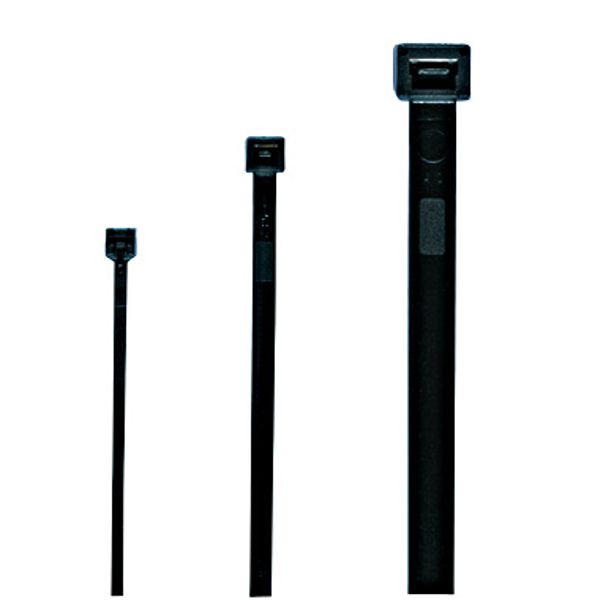 Cable band with plastic tongue, black 2.5x200mm image 1