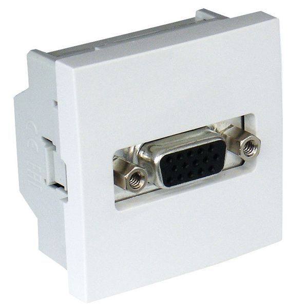 FEMALE HD15 SOCKET - 2 MOD WHITE image 1
