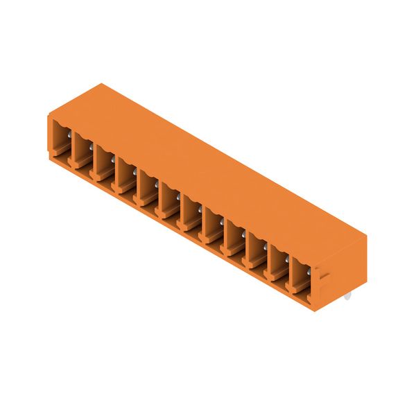 PCB plug-in connector, male header, closed side, THT solder connection, 3.81 mm, Number of poles: 12, 270°, Solder pin length (l): 3.2 mm, tinned, orange, Box image 2