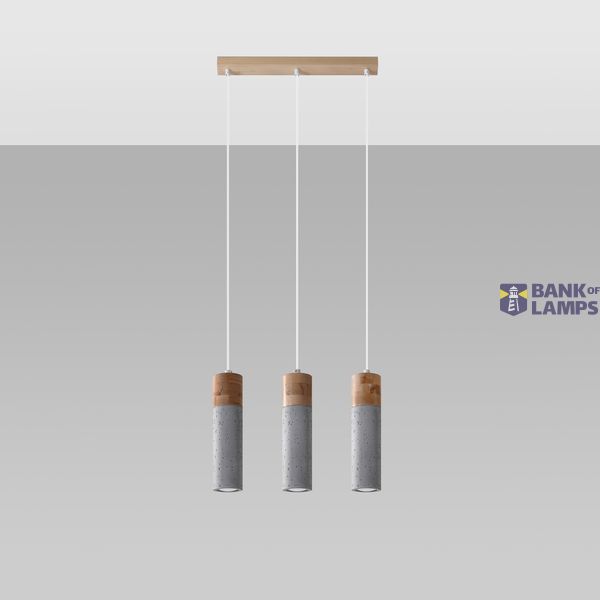 HANGING LAMP ZANE 3 GREY GU10 3X40W IP20 image 4