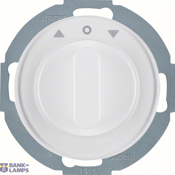 Blind switch 2-prong + center piece, Series R.classic white image 2
