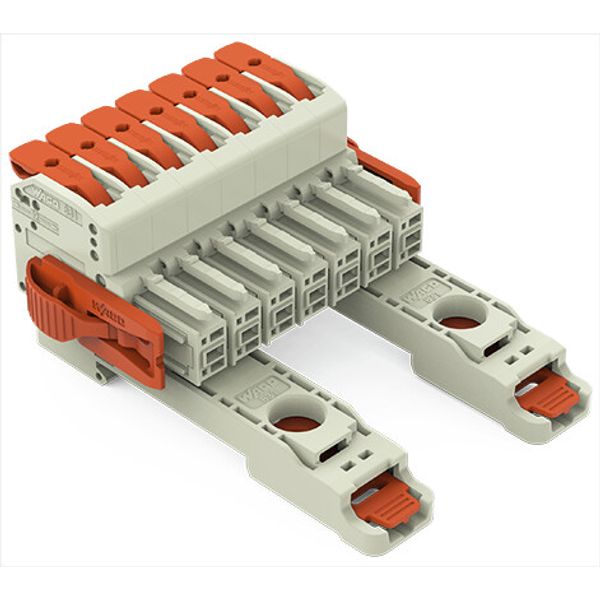 1-conductor female connector lever Push-in CAGE CLAMP® light gray image 1