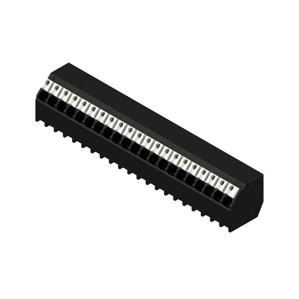 Printed circuit board terminals, 3.50 mm, Number of poles: 21, 135°, Solder pin length (l): 1.5 mm, black, PUSH IN with actuator, Clamping range, max. : 1.5 mm², Tube image 1