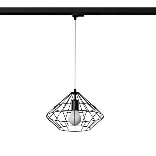 HANGING LAMP 3 PHASE UMBERTO BLACK E27 3000K 7.5W 620LM image 1