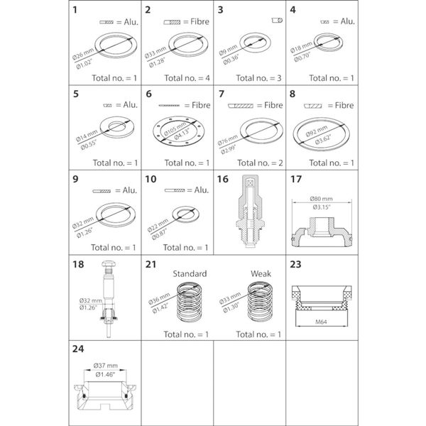 PMFH 300 Overhaul kit image 1