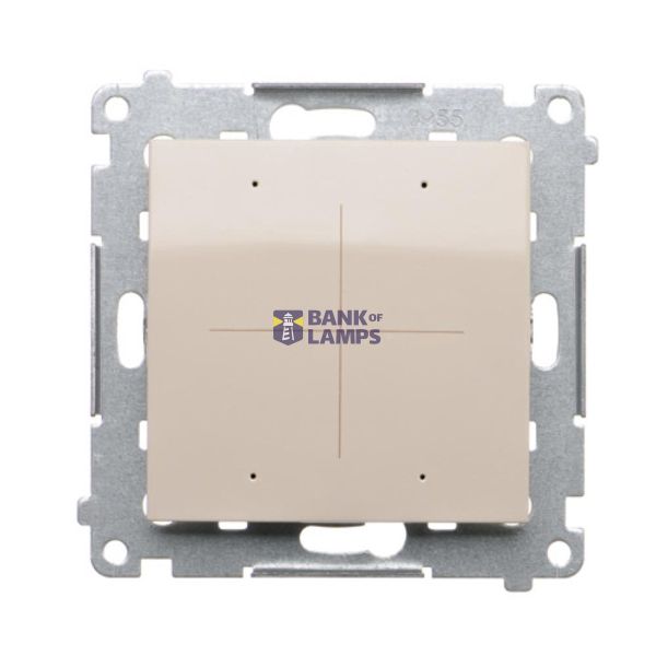 Electronic 4-fold switch/push-button, 6A, cream white/electro white image 1