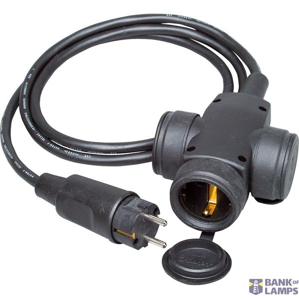 Rubber extension lead, earthed, solid ru image 1