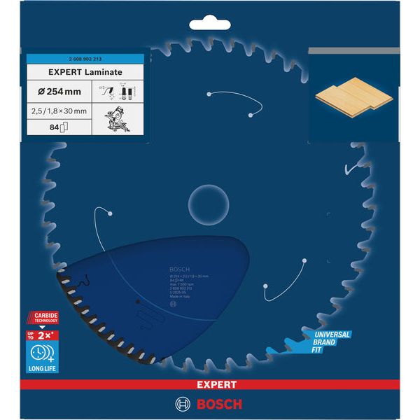 Expert Laminate circular saw blade 254 x 30 x 2,5 mm, 84 image 1