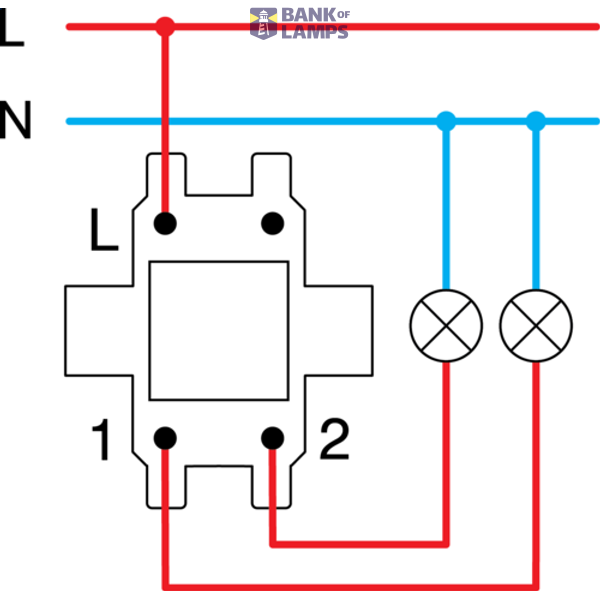 PUSH BUTTON 2GANG-1WAY 10A 250V~ AT XO 4415031 image 4