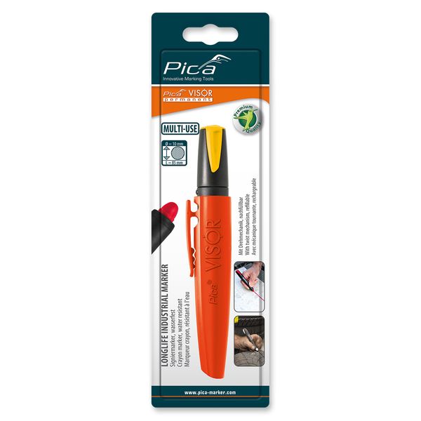 Pica 990/44 VISOR Permanent Marker yellow, blister image 1
