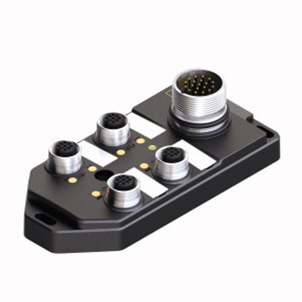 Passive Actuator/Sensor Box, M12 × 1 4-port, with M23 Connector for Supply Cable   TB-4M12-5P3-CS19T image 2