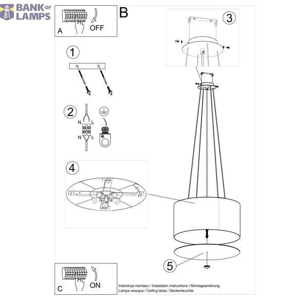 Chandelier OTTO 50 black image 5