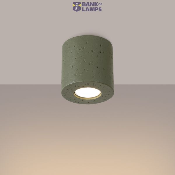 Ceiling lamp ORBIS concrete olive green image 2