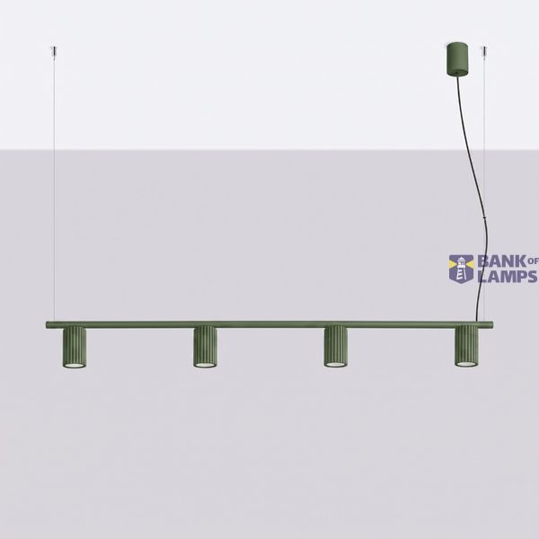 Chandelier KARBON 4 olive green image 6
