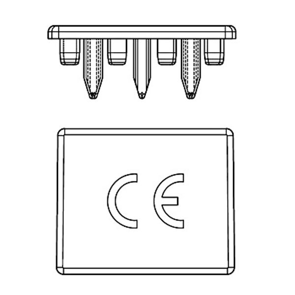 Busbar end-cap 4-pole, 10mmý image 1