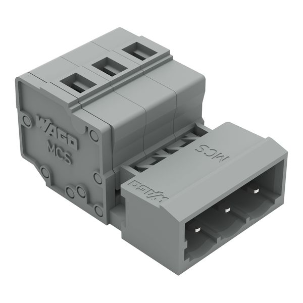 1-conductor male connector CAGE CLAMP® 2.5 mm² gray image 1
