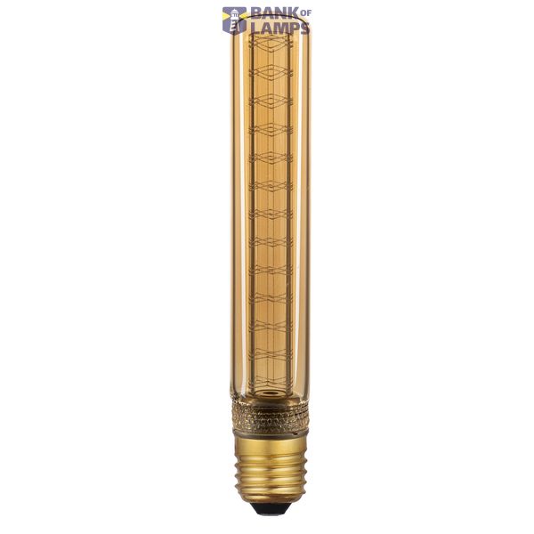 Deco E27 | T30 Small Zigzag | Dim | 1800 Kelvin | 65 Lumen | Light Bulb | Gold colour image 1