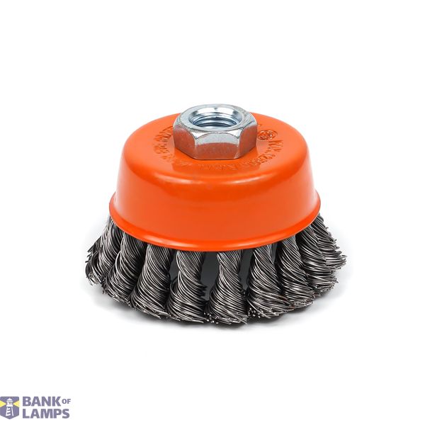 Cup brush M14 75mm for angle grinder M14 (twisted wire) image 1