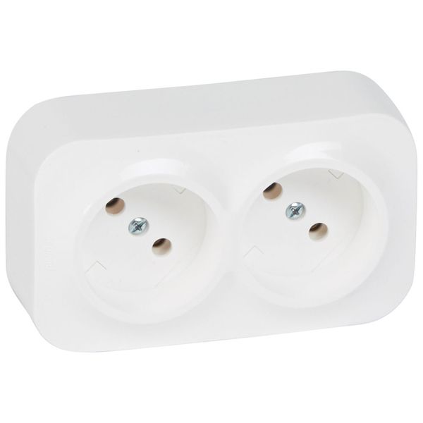 2X2P SOCKET WHITE image 1