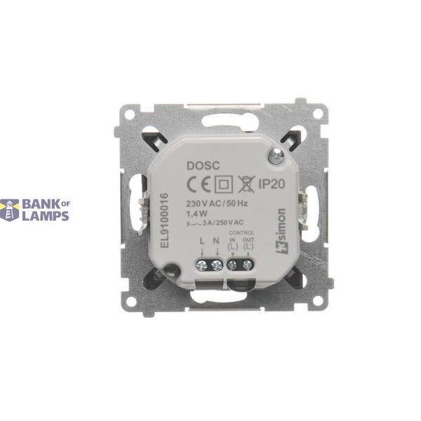 Double intermediate switch with indicator LED light, 10AX, champagne matt image 1