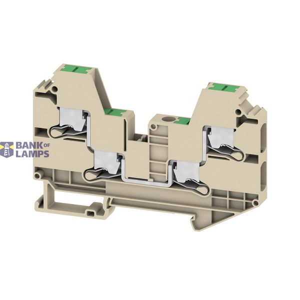 Feed-through terminal block, SNAP IN, dark beige, 6 mm², 41 A, 1000 V, image 1