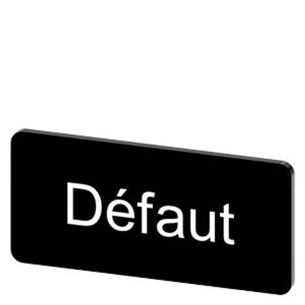 Labeling plate 12.5 x 27 mm, label black, labeling: DEFAUT image 1