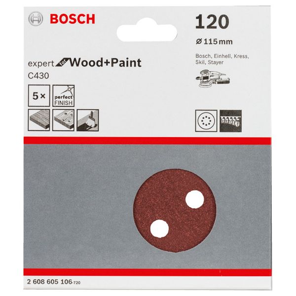 C430 sanding sheet, pack of 5 115 mm, 120 image 3