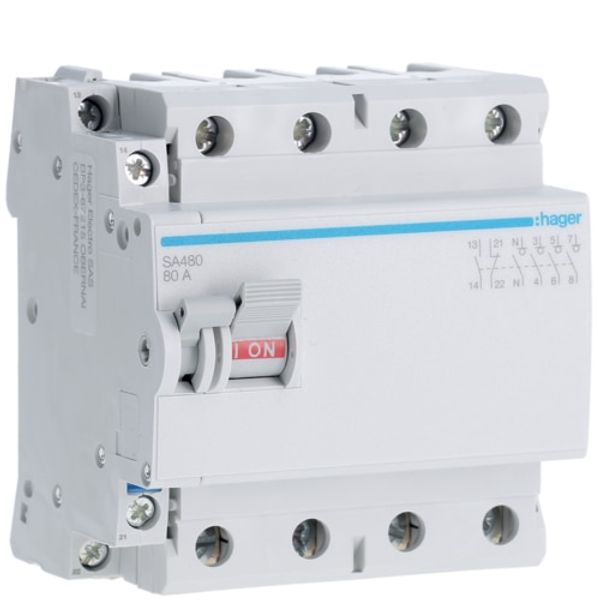 Four-pole switch 4x80A 4.5M image 1