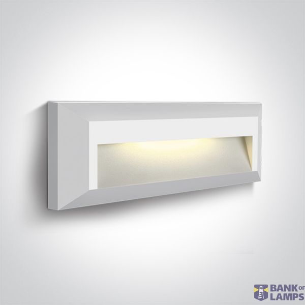 67388C/W/V WHITE WALL LIGHT 2W CCTV DARK LIGHT IP65 230V image 1
