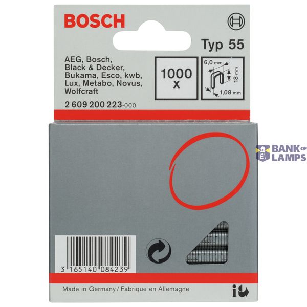 Narrow crown staple, type 55 6 x 1.08 x 18 mm image 2