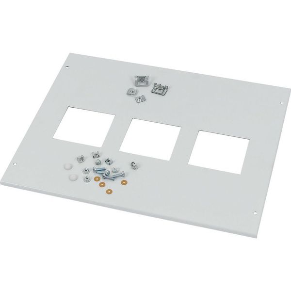 XMN242404CV Front cover, +mounting kit, for NZM2, vertical, 4p, HxW=600x425mm, grey image 4