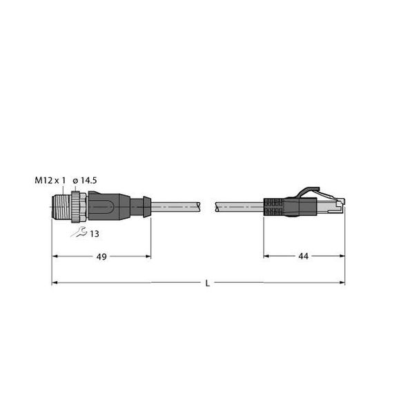 Industrial Ethernet/PROFINET Cable Extension Cable   RSSD-RJ45S-4416-15M image 1