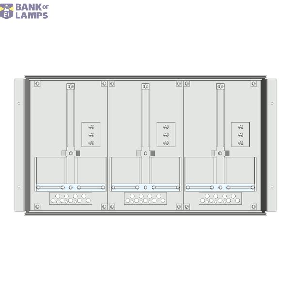 Meter box insert 1-row, 3 meter boards / 8 Modul heights image 1