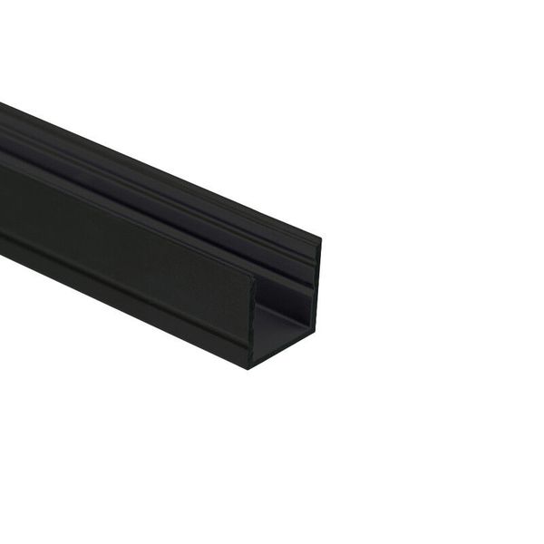Attached aluminum profile PY 15x15mm without diffuser black 2m image 1