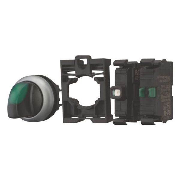 M22-WRLK-G-K10LED230-BVP Eaton Moeller® series M22 Illuminated selector switch actuator image 1