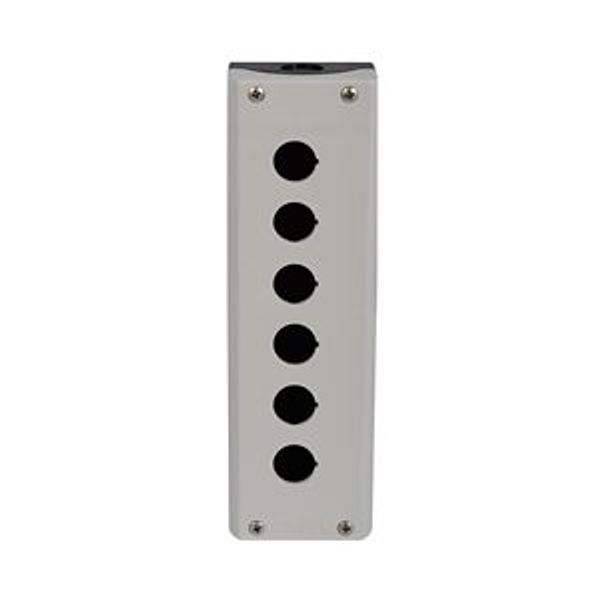 M22-I6-PG Surface mounting enclosure, RAL 7035, Number of locations: 6 image 2