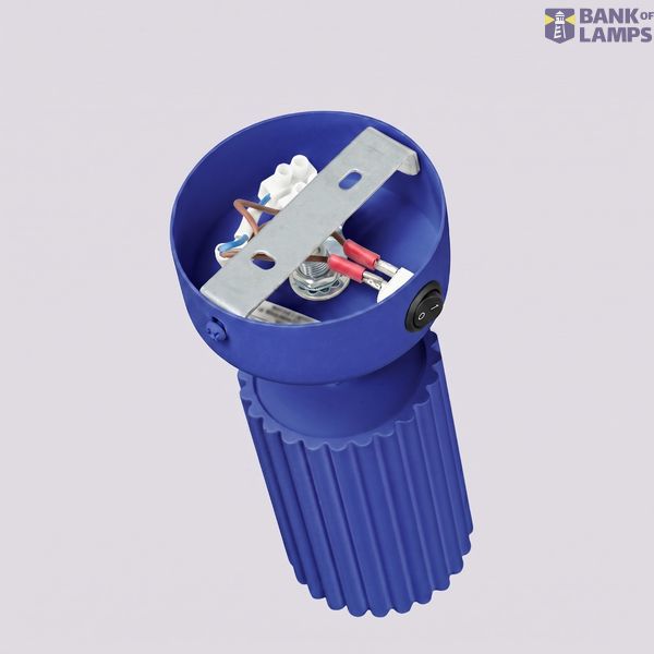 Wall lamp KARBON ultramarine with a switch image 7