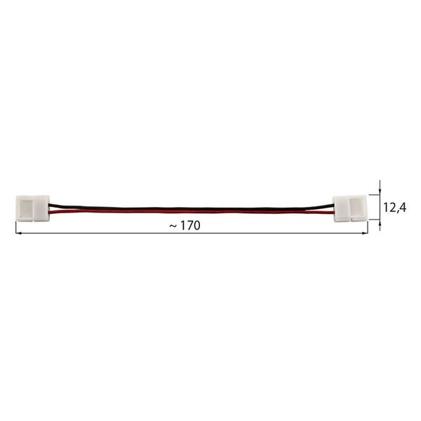 Flexible connector of single-color LED strips 8 mm, 2 pins, for 120x3528 image 1