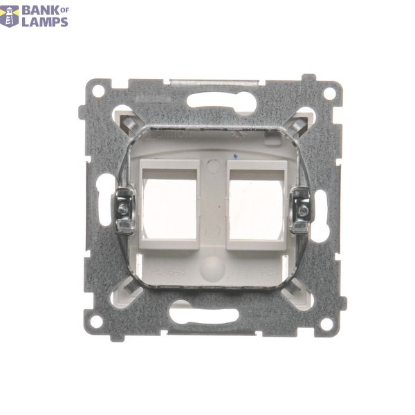 IP two-circuit switch, LED illuminated, (module), 16AX, Screw, anthracite, metalic image 1
