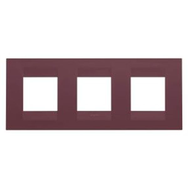 GEO INTERNATIONAL PLATE - IN PAINTED TECHNOPOLYMER - 2+2+2 MODULES HORIZONTAL - TUSCAN RED - CHORUSMART image 1