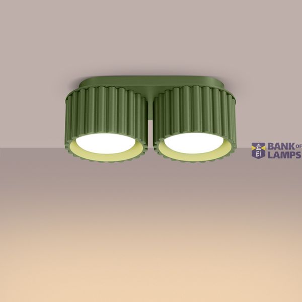 Ceiling lamp AURA 2 olive green Gx53 image 3