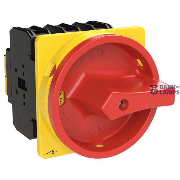P3 Main switch, 80 A,Flush mounting, 3 pole, Form EA/SVB, Red, Door co image 9