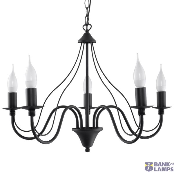 MINERVA CHANDELIER 5 BLACK E14 5X40W IP20 image 10