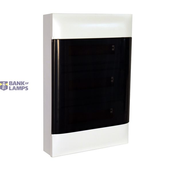 Distribution board Practibox S surface 3×18M smoked door image 2