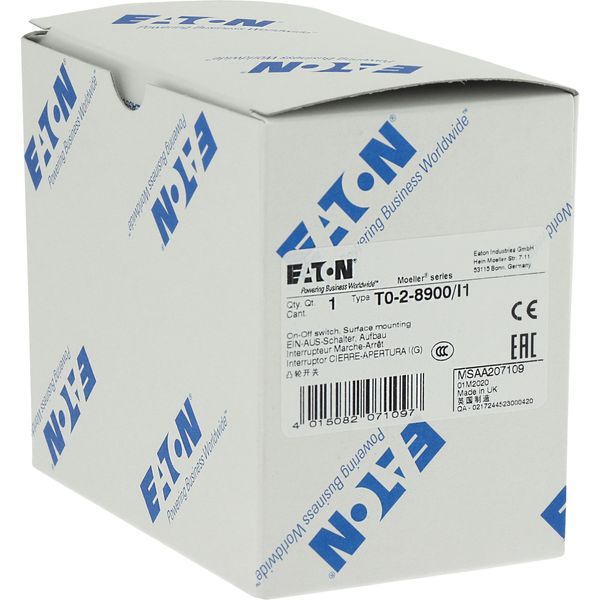 T0-2-8900/I1 On-Off switch, 3 pole + N, 20 A, 90 °, surface mounting image 37