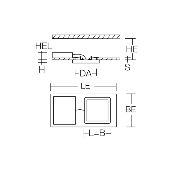 TRIXY square, 16...24 W, 1550...2550 lm, 830, 840, white, on/off Reces image 3